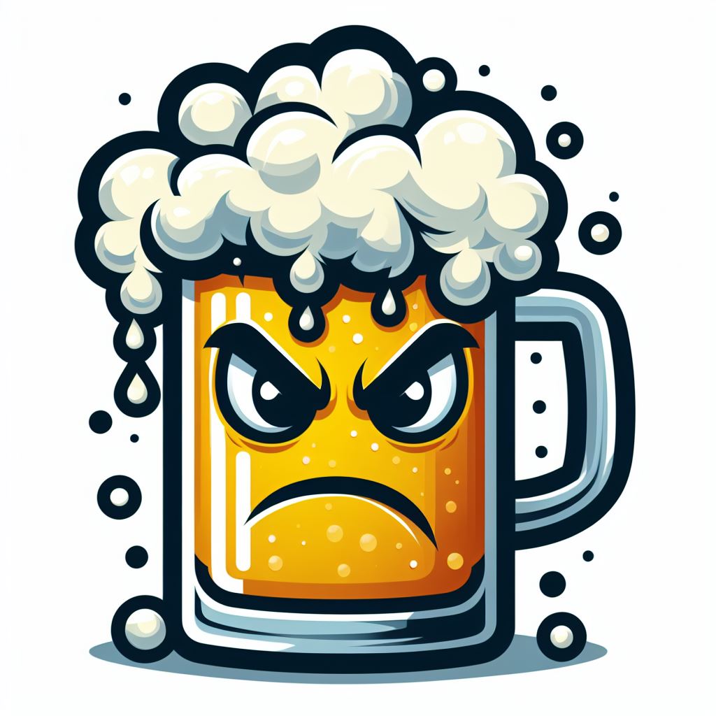 Beer Mug Mean Face Logo